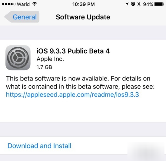 iOS9.3.3Beta4ļ