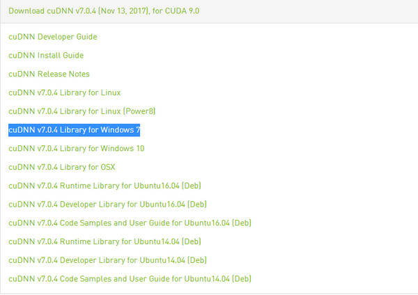 cuDNN 9.0 Windows 7 7.0.4